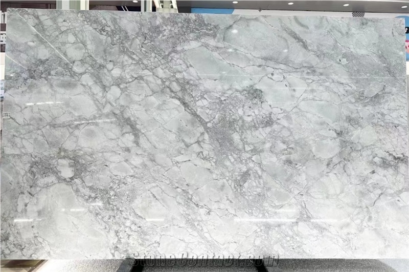 Super White Quartzite Slabs For Bath Room