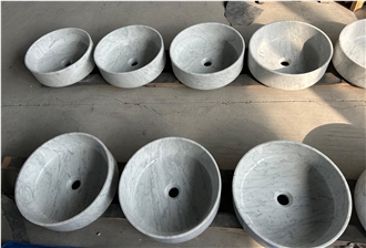 Bianco Carrara White Marble Wash Basins