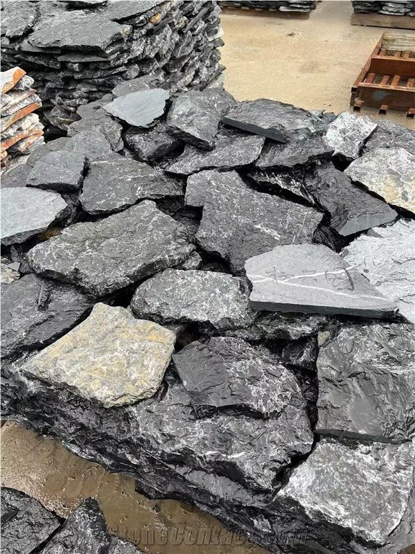 China Natural Black Flagstone For Wall And Floor