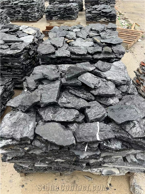 China Natural Black Flagstone For Wall And Floor