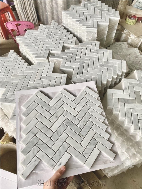 Guangxi White Marble Mosaic Tiles