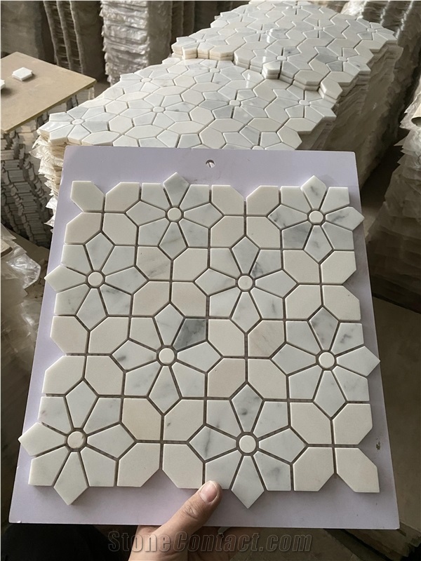 Natural White Marble Mosaic Tiles For Wall