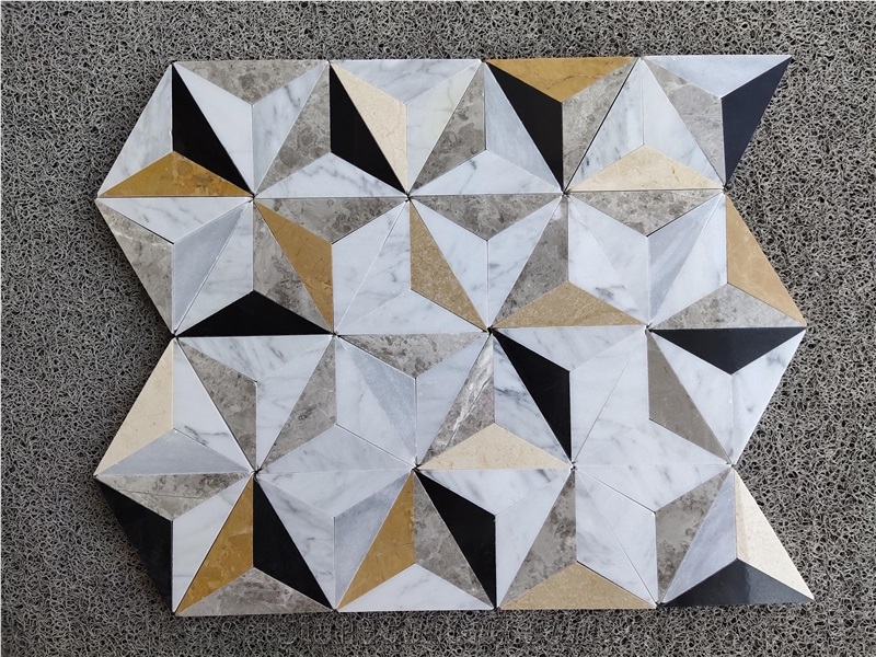 New Design Natural Gold Marble Mosaic Tiles