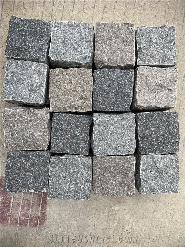 Outdoor Porphyry Paving Stone Red Green Cobblestone Pavers