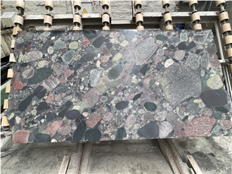 Polished Aquarius Red Granite Slabs