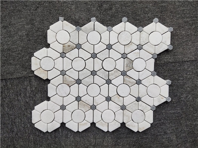 White Marble Pattern Mosaic Tiles