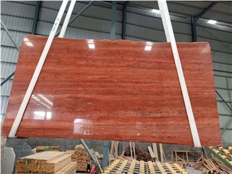 Azar Shahr Travertine Slabs Iranian Red Travertine For Facade