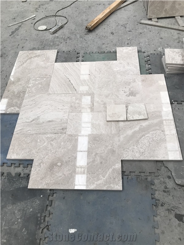 Marble White Wood French Pattern Wooden White Cross Cut Tile