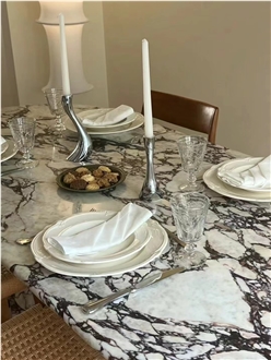 Breccia Calacatta Viola Bulgari Marble Table Top