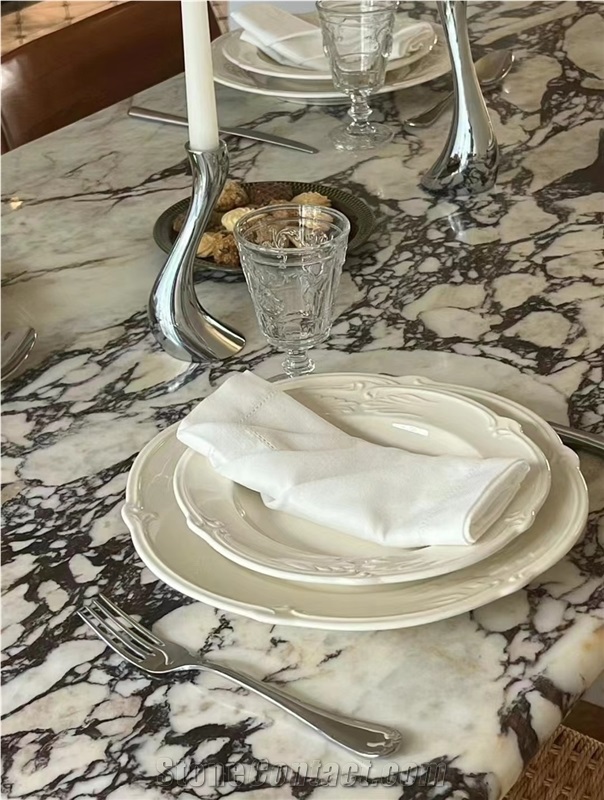 Breccia Calacatta Viola Bulgari Marble  Table Top