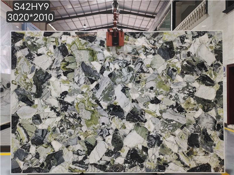 China High Quality Ice Jade Green Marble Slabs