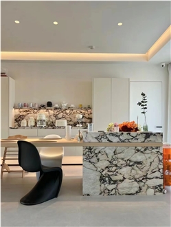 Italian Calacatta Viola Popular Marble Kitchen Top