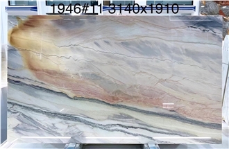 Rainbow Impression Golden Marble Slabs