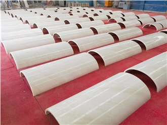 Roman Column Panels Namibian White Rhino Marble