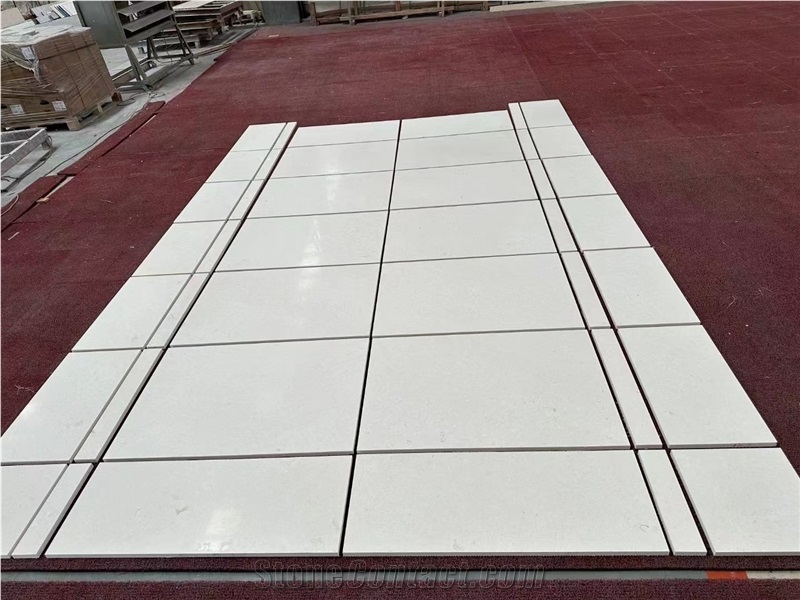 Turkey White Limestone Slab Floor Tiles