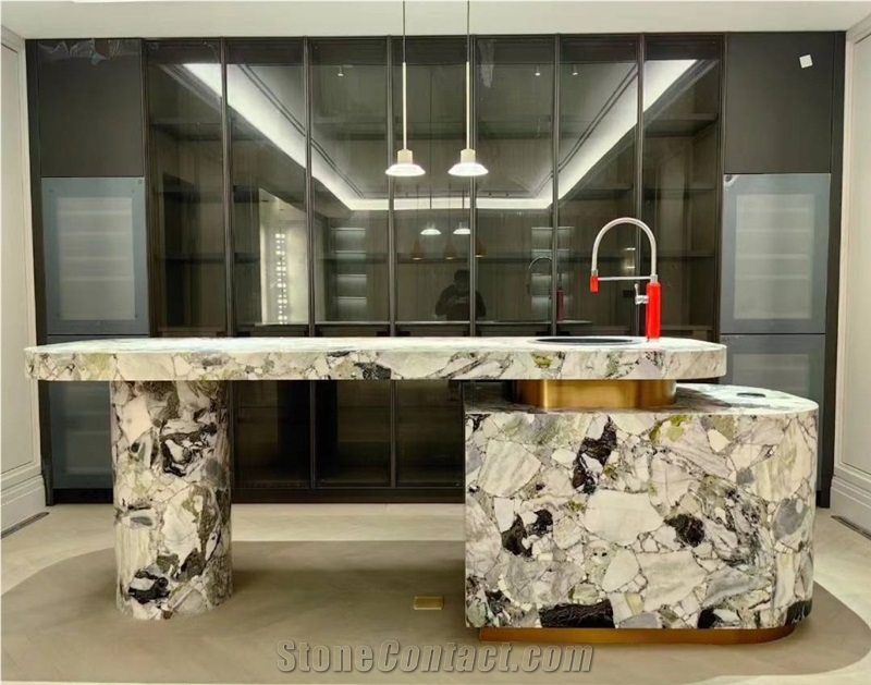 Ice Green Marble For Kitchen Countertop Home Decor Products