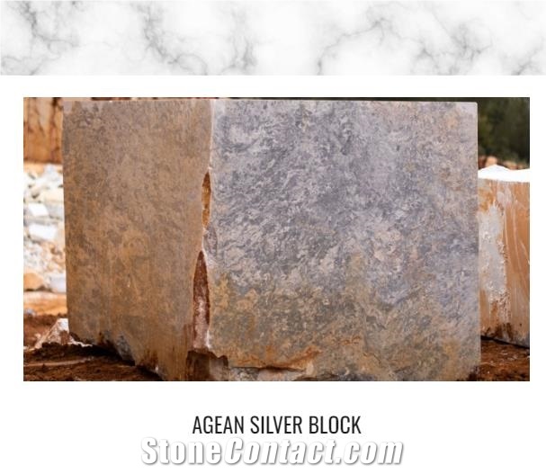 Aegean Silver Marble Blocks