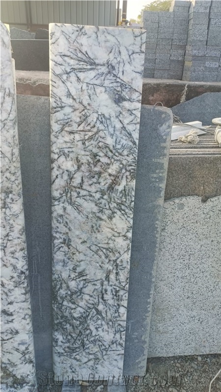 India Alaska White Polished Granite Steps