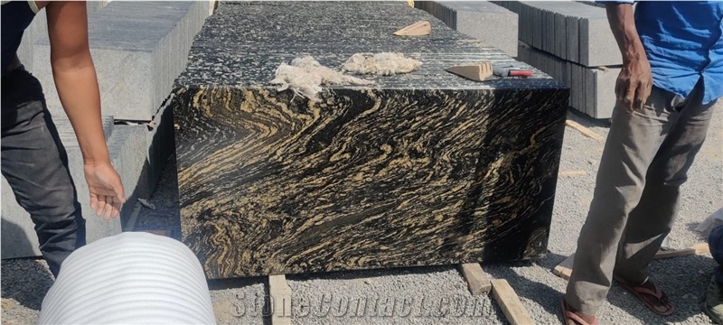Markino Gold Granite Polished Countertops Bullnose Edge