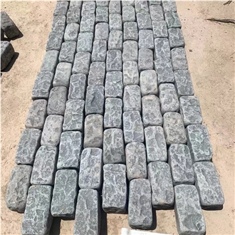 China Blue Limestone Tumbled Pavement For Wall And Floor