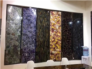 Agate Wall Panels Semiprecious Stone Tiles