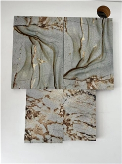 Blue Marine Quartzite Laminated Backed Honeycomb Panels