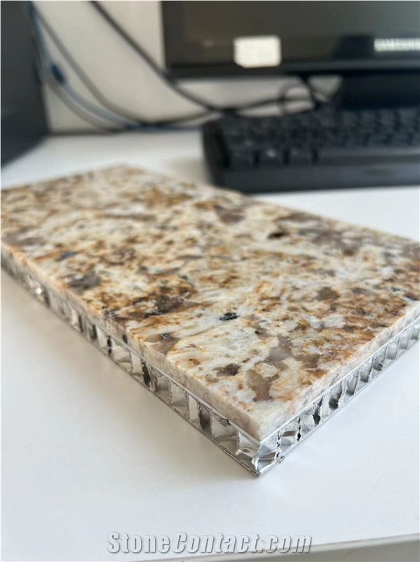 Typhoon Gold Granite Tile Laminated Backing Honeycomb Panels