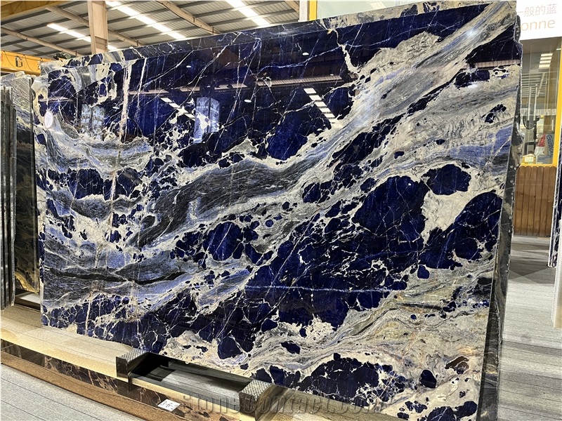 Luxury GLM Blue Cloisonne Marble Slabs For House Decoration