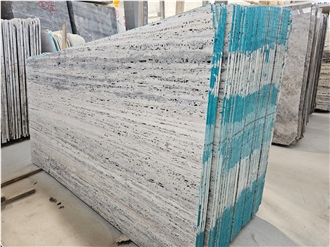 Iran Silver Travertine Slabs - 22085