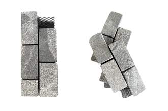 Milky Way Granite Cobble Pavers On Plastic Net