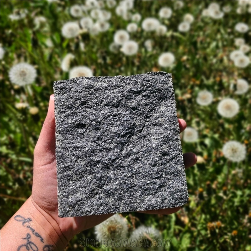 Ukrainian Granite Gabbro Diabase Dark Magma Split Top Cubes