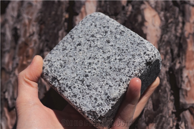 Ukrainian Granite White House Sawn-Tumbled  Cubes