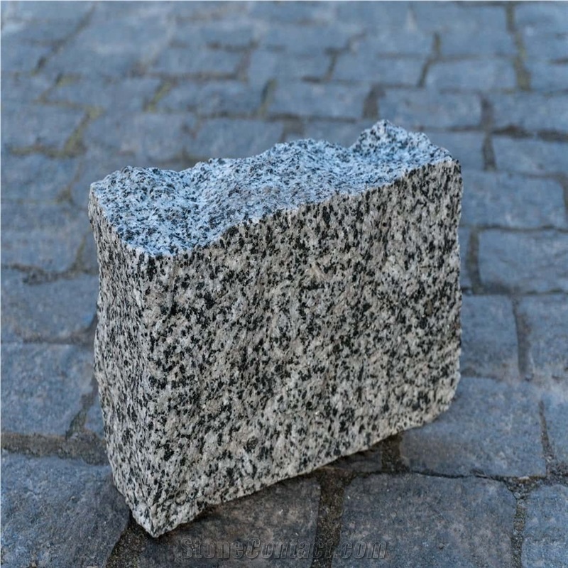 Ukrainian Granite White House, Split Cubes