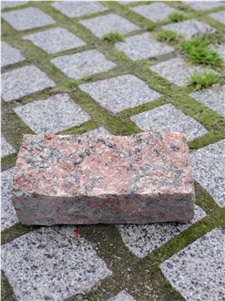 Ukrainian Red Crystal Granite Split Wall Stone Bricks
