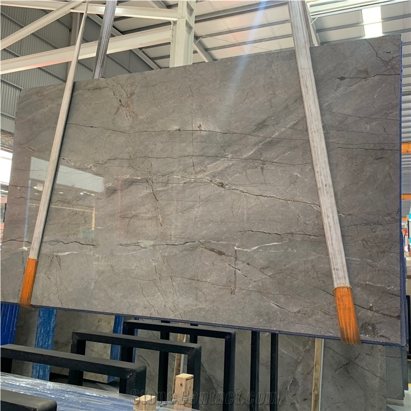 Grey Turkey Silver River Marble Slabs For Flooring