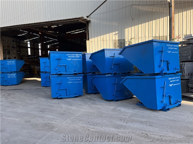 Blue Collapsible Dumpster Bin By Forklift M