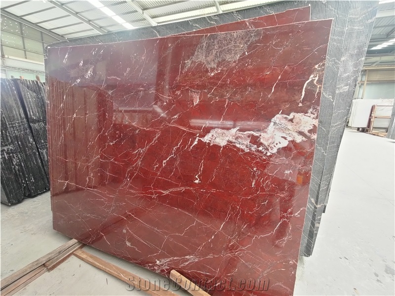 Italy Diaspro Rosso Red Jasper Marble Slabs For Engineering