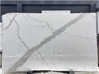 Marmo Bianco Calacatta White Marble Slabs For Villa