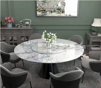Milas White Lilac Marble For Interior Table Top
