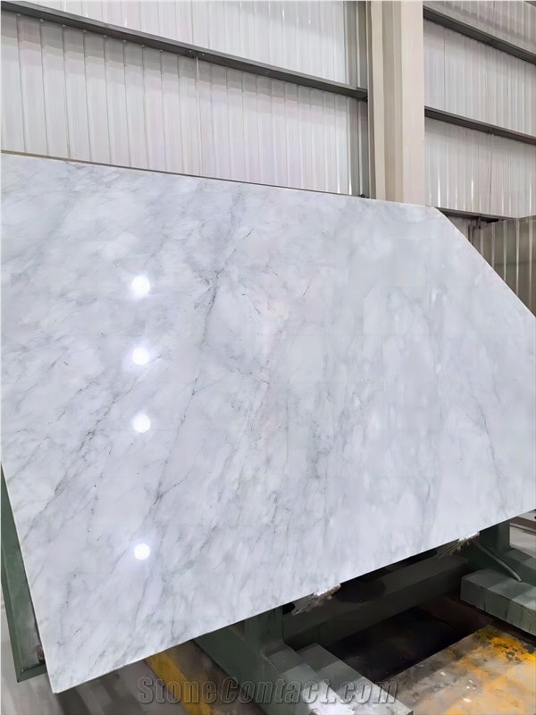 White Carrara C Supreme Polished Marble Slabs
