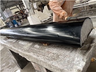 Black Granite Polished Roman Column