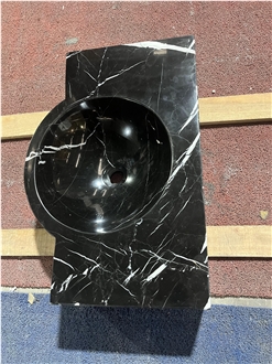 Black Nero Marquina Polished Wash Basin