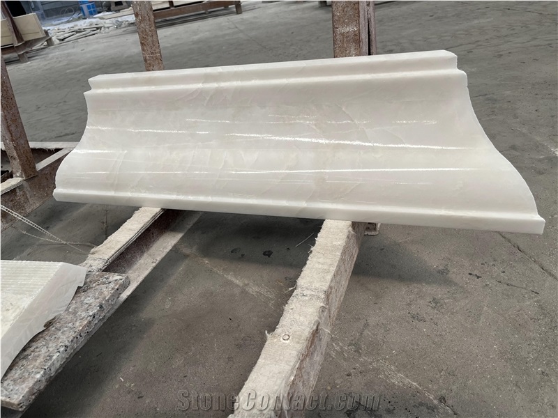 White Marble Skirting Molding For Indoor Decor