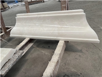 White Marble Skirting Molding For Indoor Decor