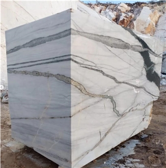 Panda White Marble- Black Swan Marble Blocks
