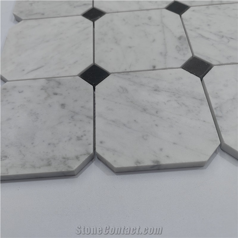 Bianco Carrara Subway Mosaic Tiles