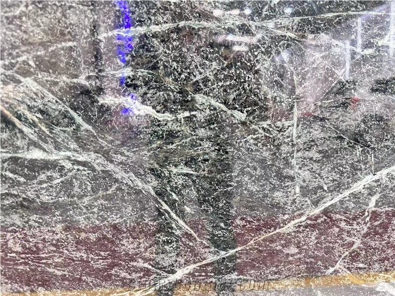 Big Variegated Green Natural Stone Marble Slabs For Home