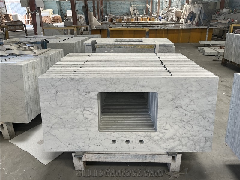 Carrara White Marble Bathroom Vanity Tops Countertops