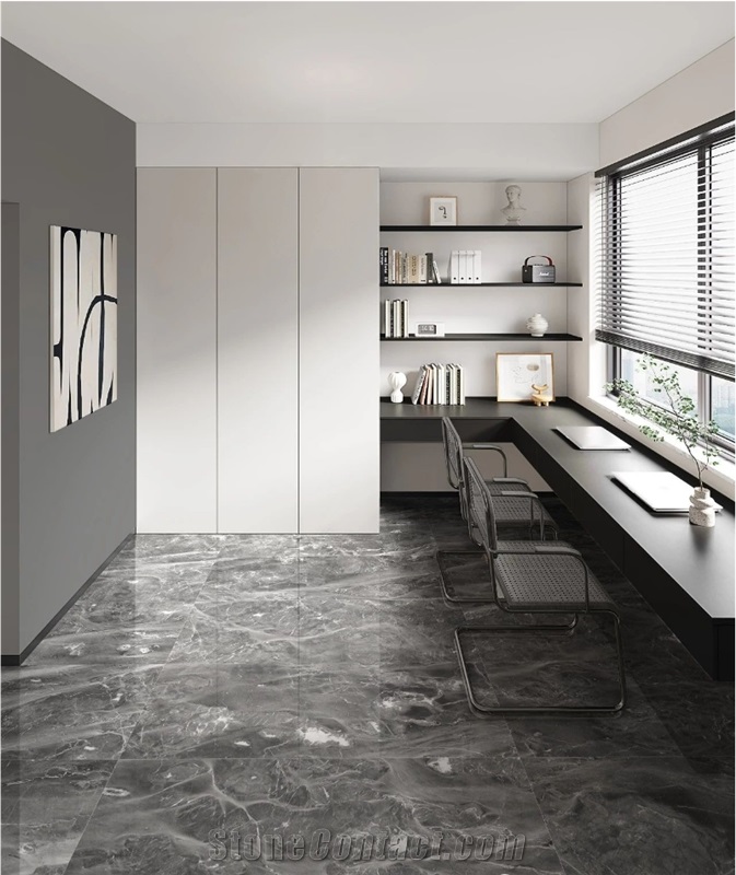 Grey Marble Stone Slabs Floor Tiles For Indoor Design