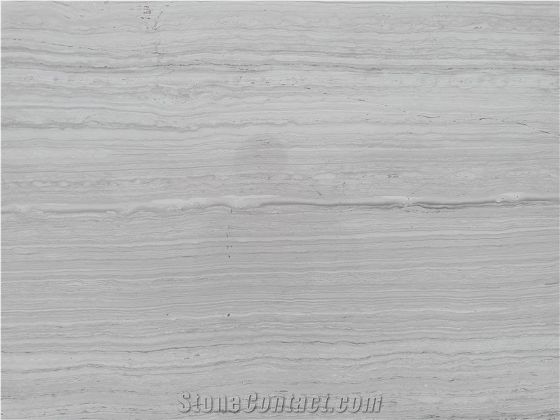 Guizhou White Wooden Marble Slabs With Three Levels